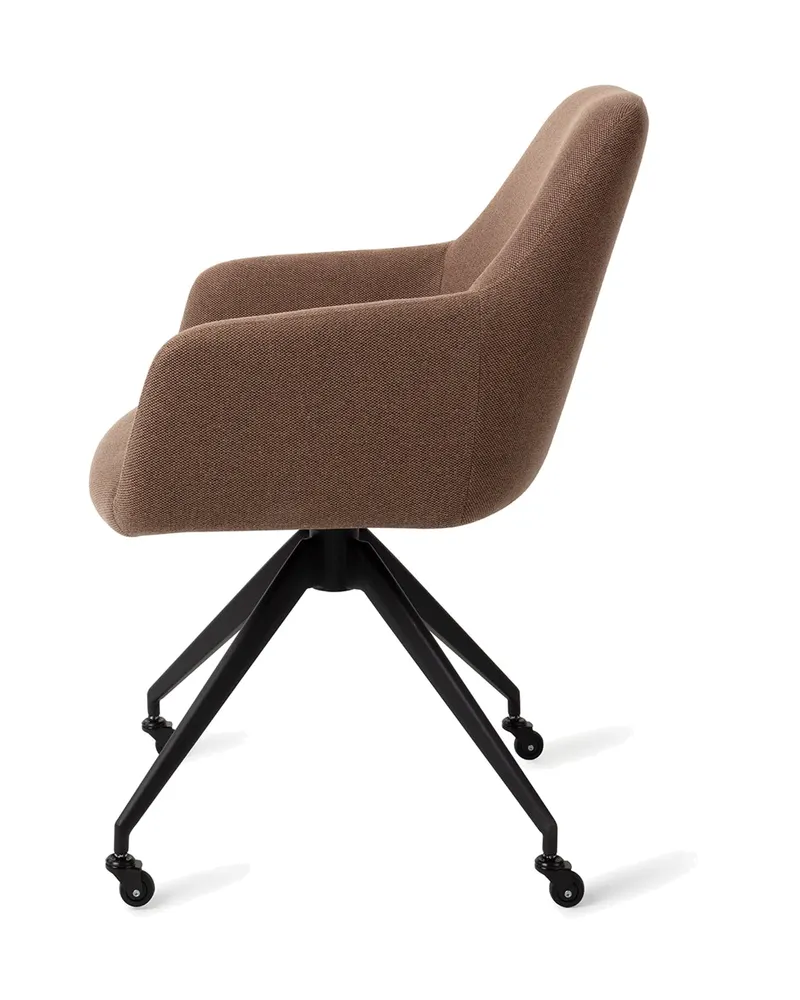 Hiroo Esszimmerstuhl von Jesper Home in Rustic Rye, Glide, Schwarz, Ansicht 2