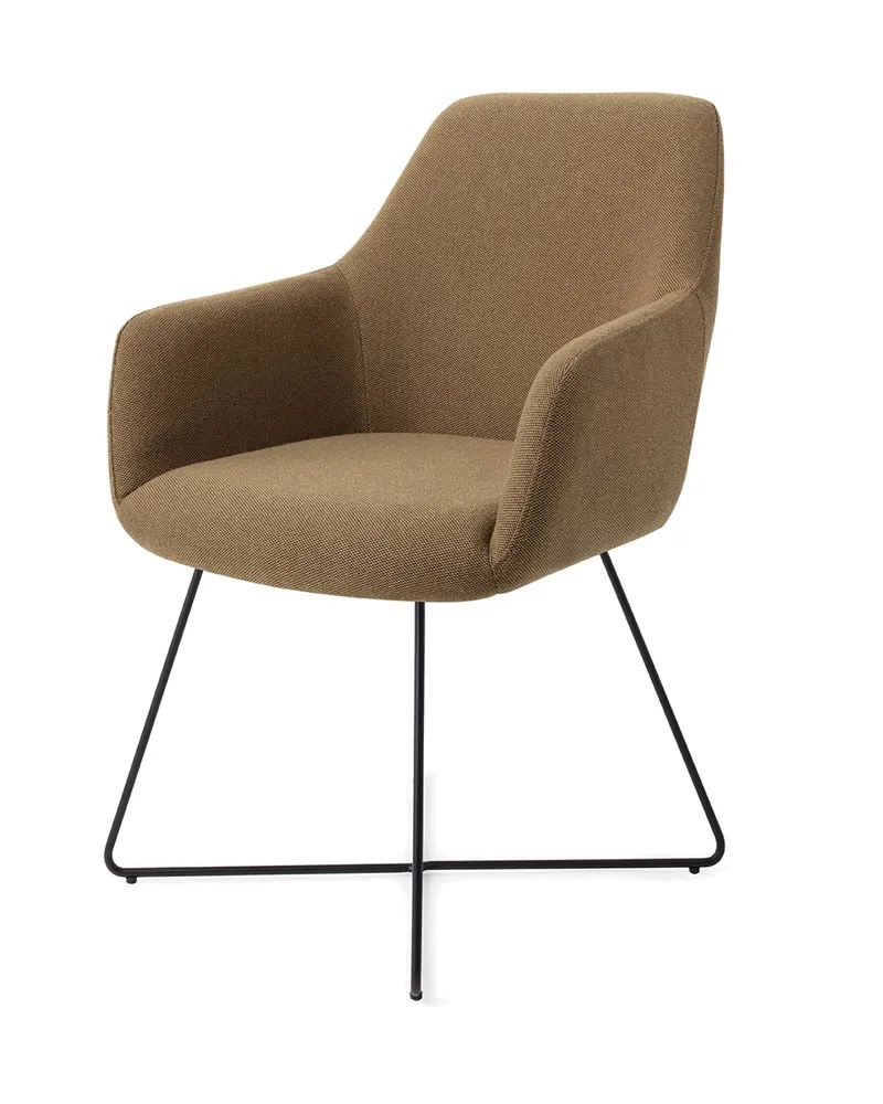 Hiroo Esszimmerstuhl von Jesper Home in Willow, Cross, Schwarz, Ansicht 3