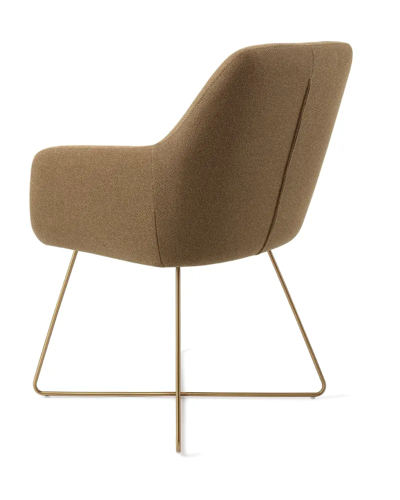 Hiroo Esszimmerstuhl von Jesper Home in Willow, Cross, Gold, Ansicht 4