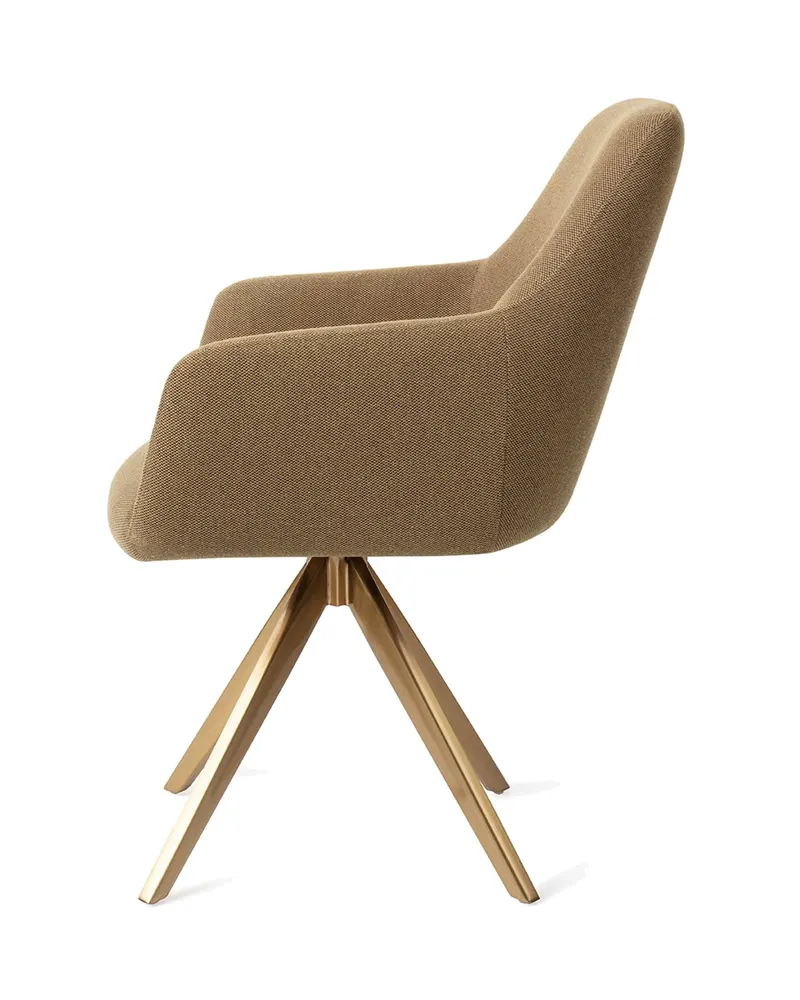 Hiroo Esszimmerstuhl von Jesper Home in Willow, Turn, Gold, Ansicht 2