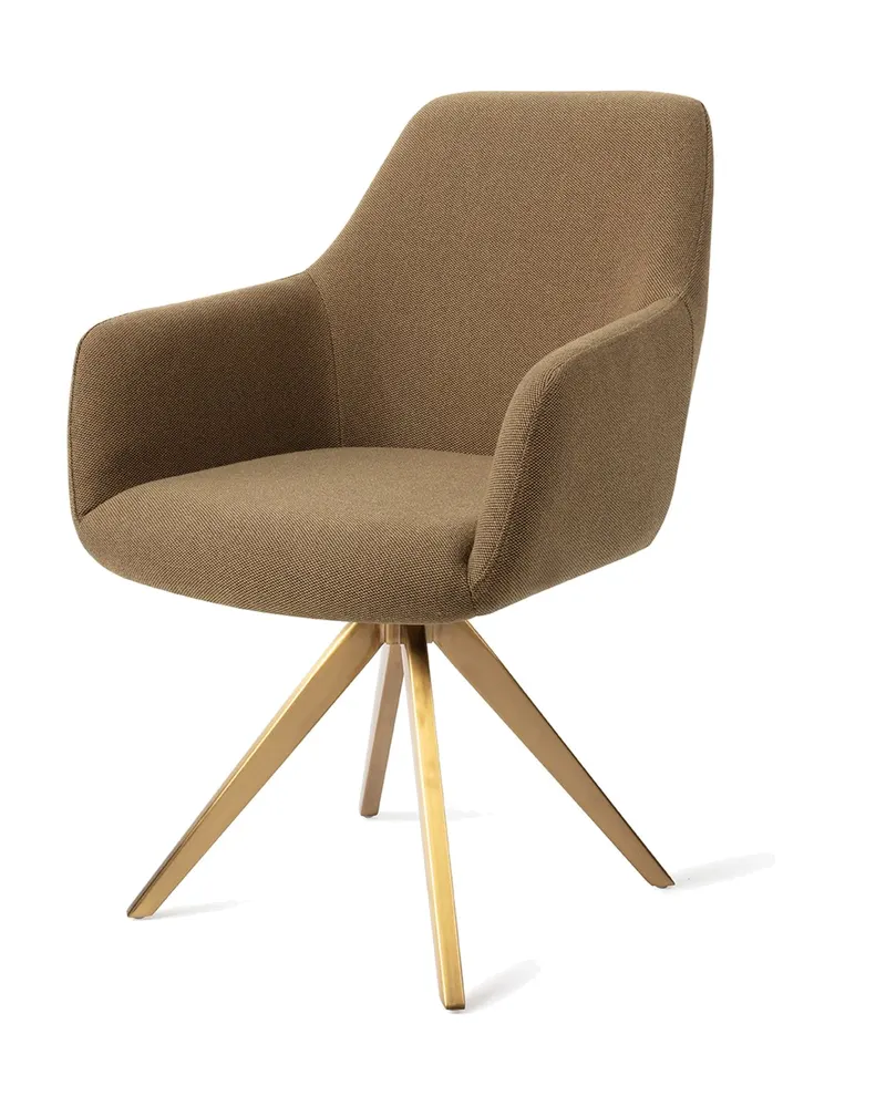 Hiroo Esszimmerstuhl von Jesper Home in Willow, Turn, Gold, Ansicht 3