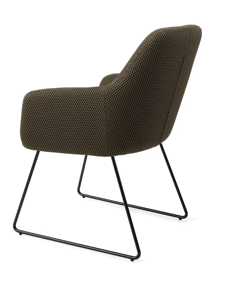 Hiroo Esszimmerstuhl von Jesper Home in Jungle Jewel, Slide, Schwarz, Ansicht 4