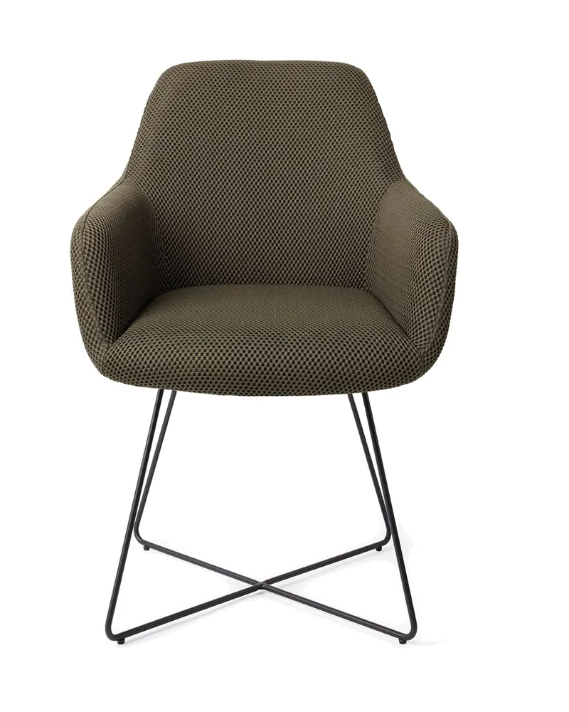 Hiroo Esszimmerstuhl von Jesper Home in Jungle Jewel, Cross, Schwarz, Ansicht 1