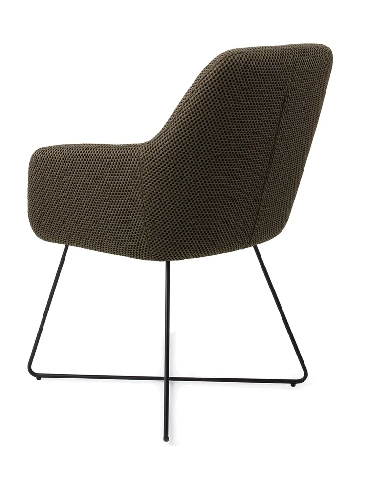 Hiroo Esszimmerstuhl von Jesper Home in Jungle Jewel, Cross, Schwarz, Ansicht 4