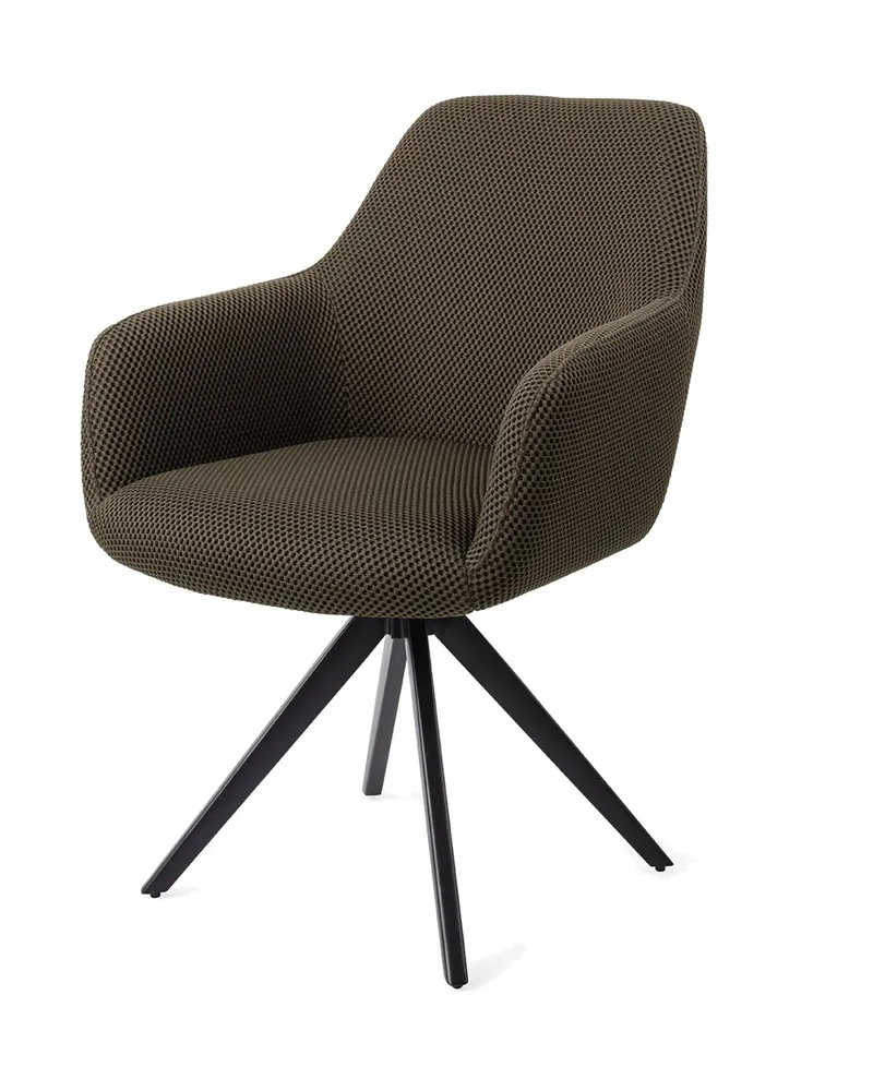 Hiroo Esszimmerstuhl von Jesper Home in Jungle Jewel, Turn, Schwarz, Ansicht 3