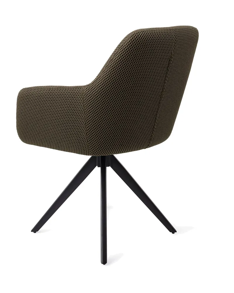 Hiroo Esszimmerstuhl von Jesper Home in Jungle Jewel, Turn, Schwarz, Ansicht 4
