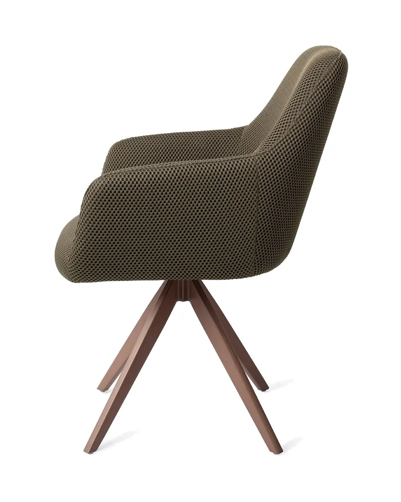 Hiroo Esszimmerstuhl von Jesper Home in Jungle Jewel, Turn, Braun, Ansicht 2