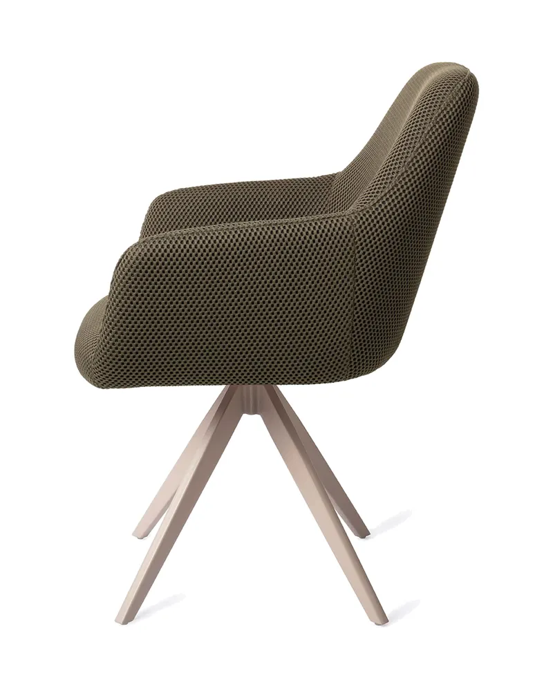 Hiroo Esszimmerstuhl von Jesper Home in Jungle Jewel, Turn, Beige, Ansicht 2