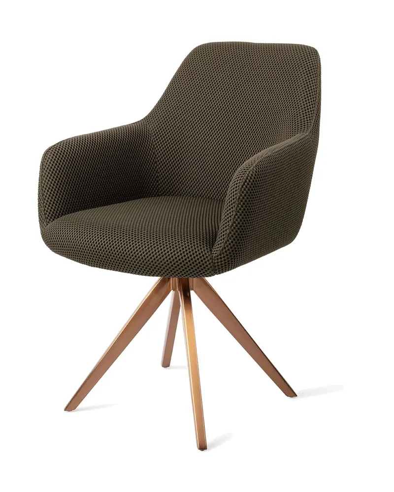 Hiroo Esszimmerstuhl von Jesper Home in Jungle Jewel, Turn, Roségold, Ansicht 3