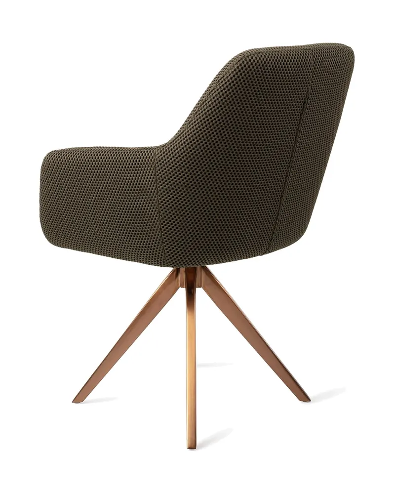 Hiroo Esszimmerstuhl von Jesper Home in Jungle Jewel, Turn, Roségold, Ansicht 4