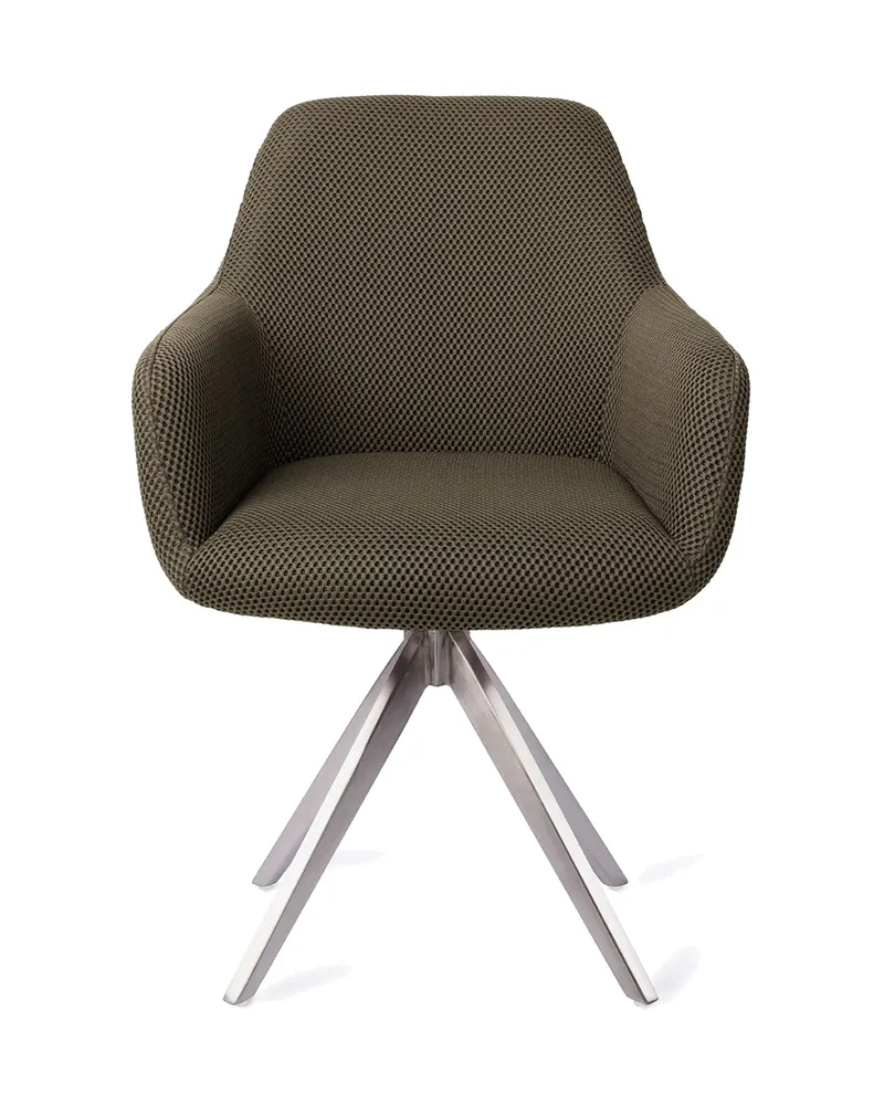 Hiroo Esszimmerstuhl von Jesper Home in Jungle Jewel, Turn, Edelstahl, Ansicht 1