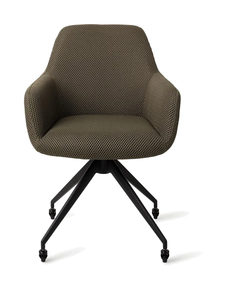 Hiroo Esszimmerstuhl von Jesper Home in Jungle Jewel, Glide, Schwarz, Ansicht 1
