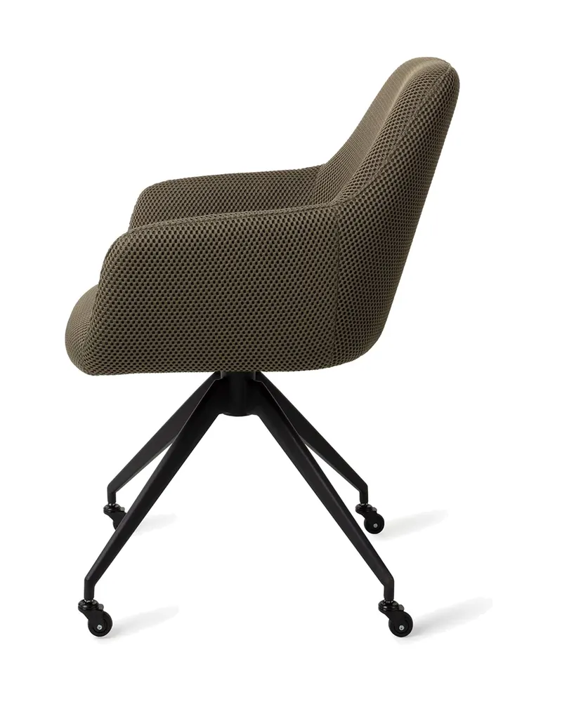 Hiroo Esszimmerstuhl von Jesper Home in Jungle Jewel, Glide, Schwarz, Ansicht 2
