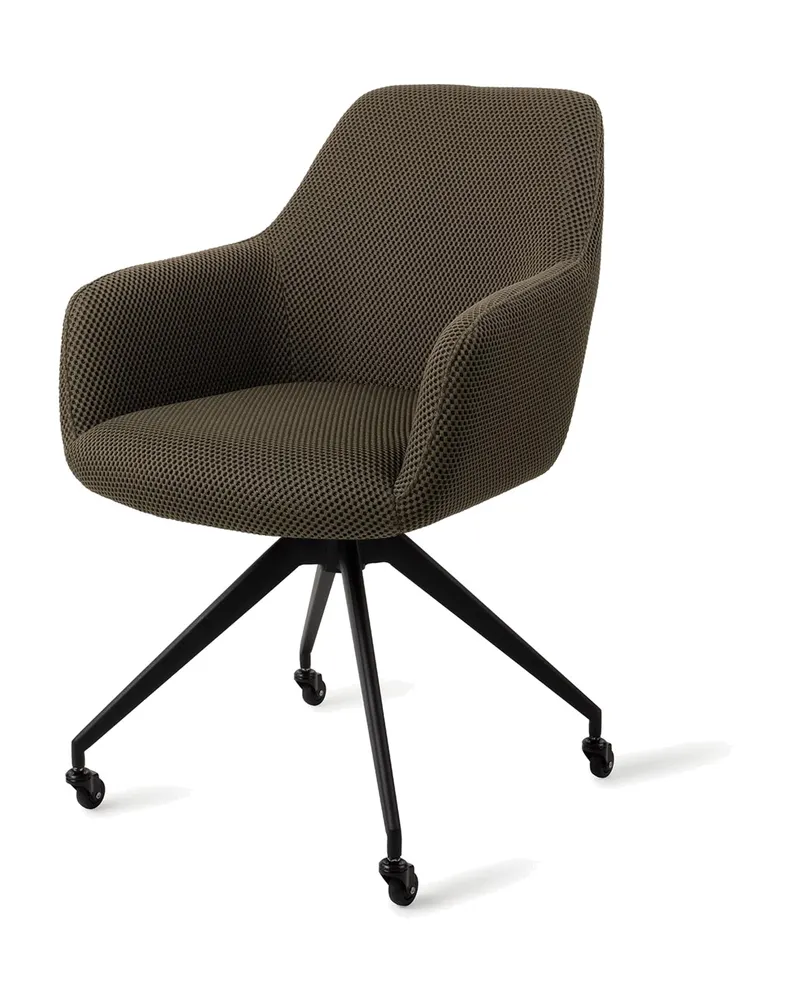 Hiroo Esszimmerstuhl von Jesper Home in Jungle Jewel, Glide, Schwarz, Ansicht 3
