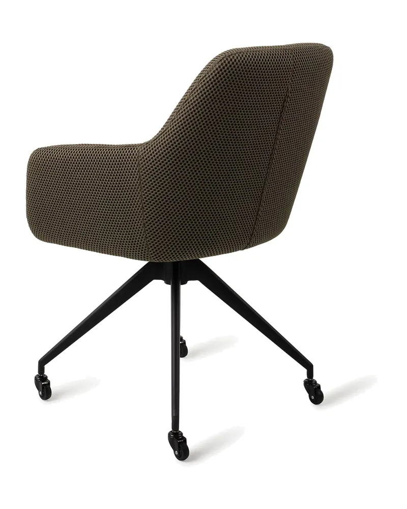 Hiroo Esszimmerstuhl von Jesper Home in Jungle Jewel, Glide, Schwarz, Ansicht 4