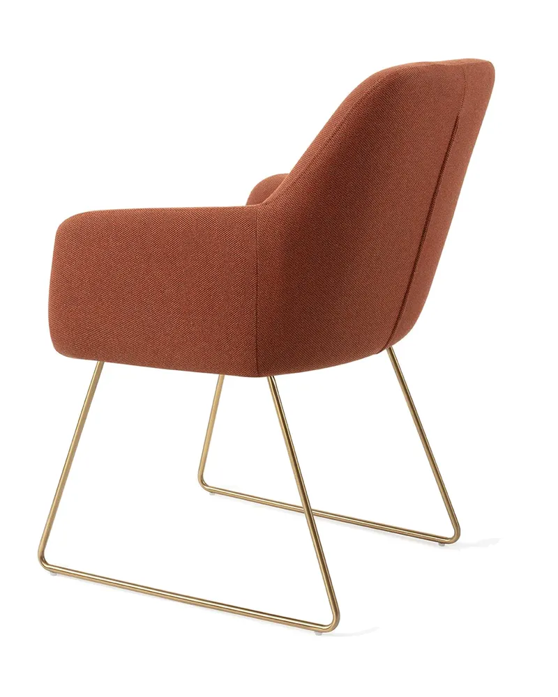 Hiroo Esszimmerstuhl von Jesper Home in Hearth Harmony, Slide, Gold, Ansicht 4