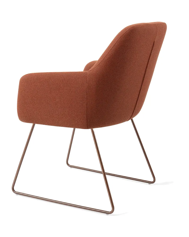 Hiroo Esszimmerstuhl von Jesper Home in Hearth Harmony, Slide, Roségold, Ansicht 4