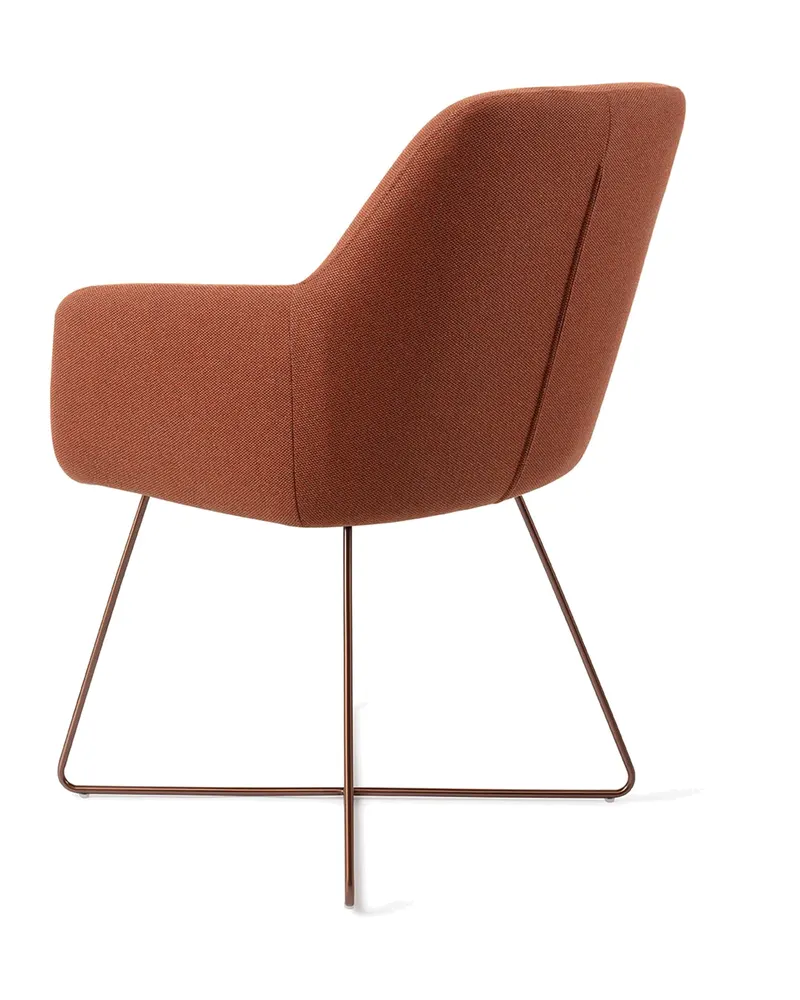 Hiroo Esszimmerstuhl von Jesper Home in Hearth Harmony, Cross, Roségold, Ansicht 4