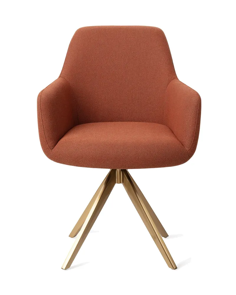 Hiroo Esszimmerstuhl von Jesper Home in Hearth Harmony, Turn, Gold, Ansicht 1