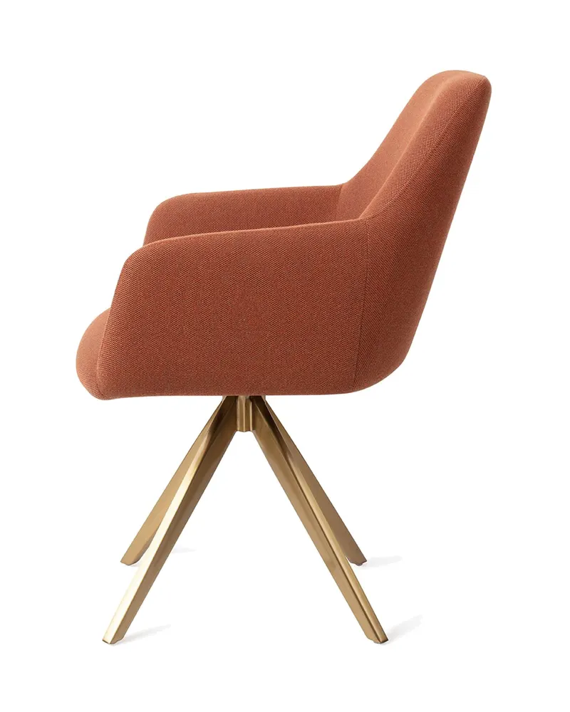 Hiroo Esszimmerstuhl von Jesper Home in Hearth Harmony, Turn, Gold, Ansicht 2