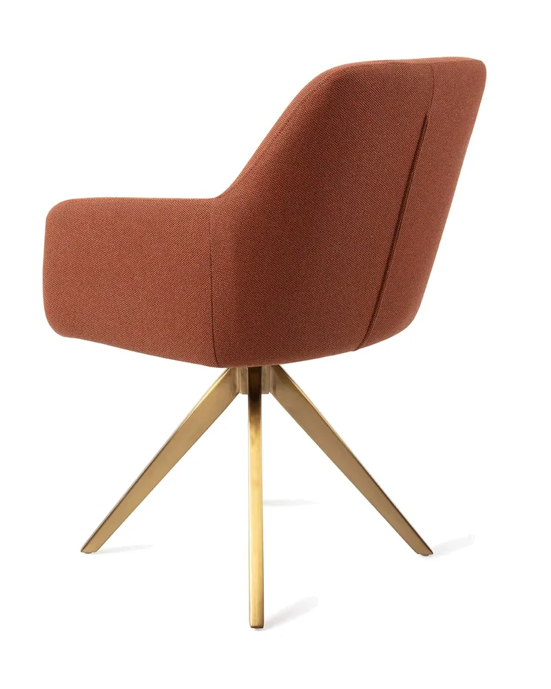 Hiroo Esszimmerstuhl von Jesper Home in Hearth Harmony, Turn, Gold, Ansicht 4