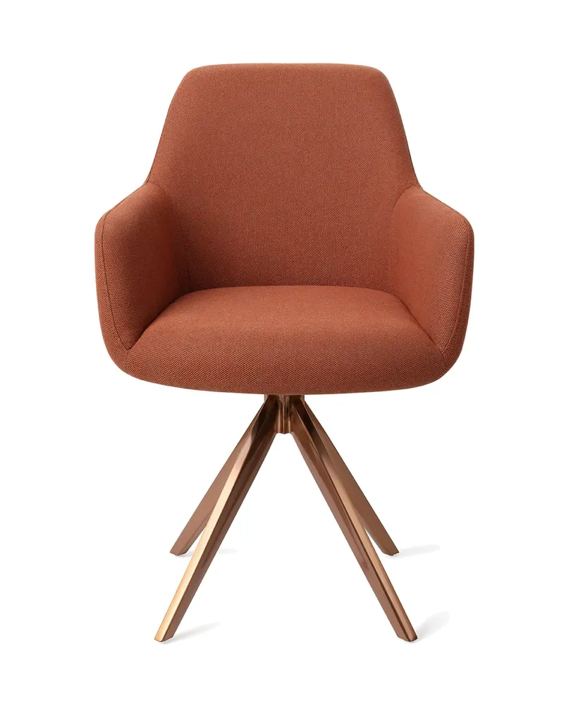Hiroo Esszimmerstuhl von Jesper Home in Hearth Harmony, Turn, Roségold, Ansicht 1