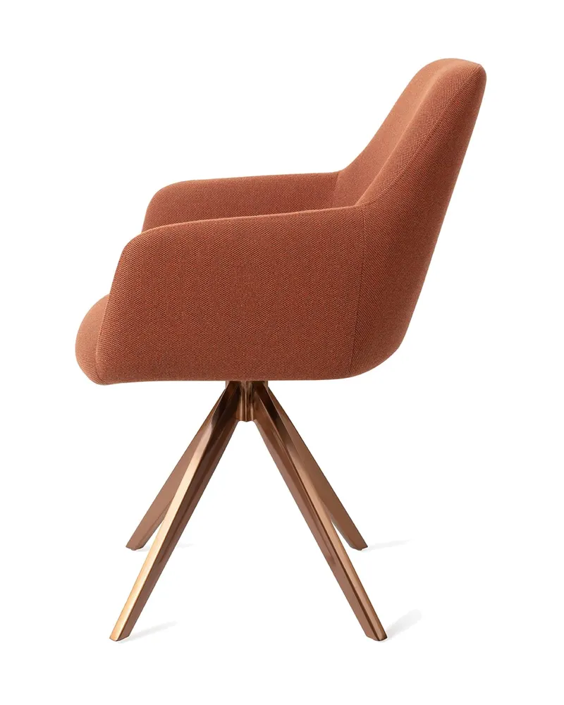 Hiroo Esszimmerstuhl von Jesper Home in Hearth Harmony, Turn, Roségold, Ansicht 2