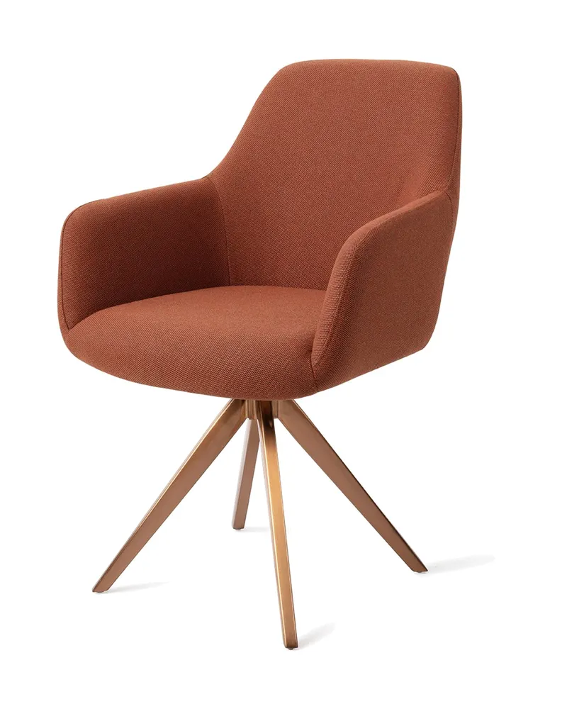 Hiroo Esszimmerstuhl von Jesper Home in Hearth Harmony, Turn, Roségold, Ansicht 3