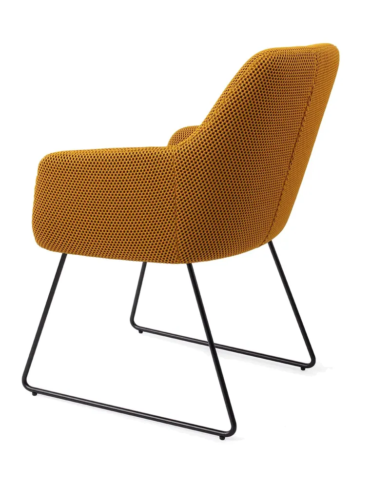 Hiroo Esszimmerstuhl von Jesper Home in Groovy Garam, Slide, Schwarz, Ansicht 4