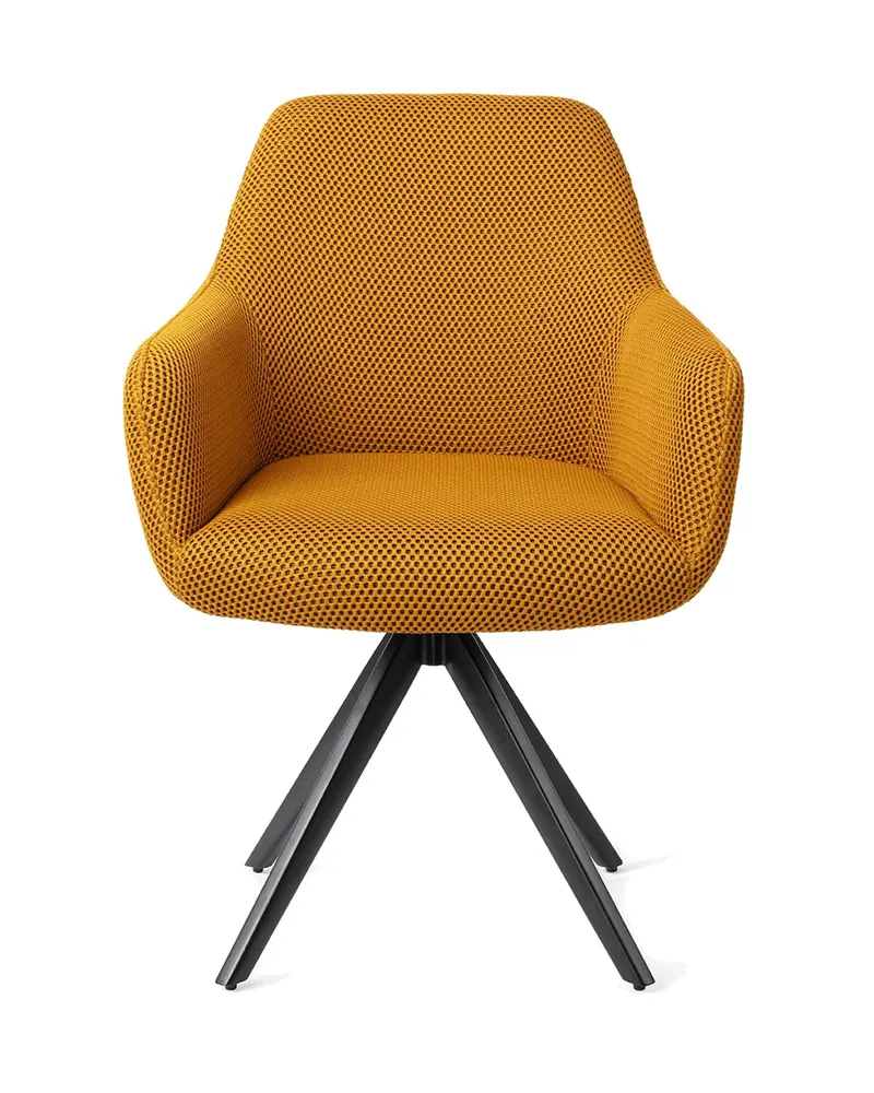 Hiroo Esszimmerstuhl von Jesper Home in Groovy Garam, Turn, Schwarz, Ansicht 1