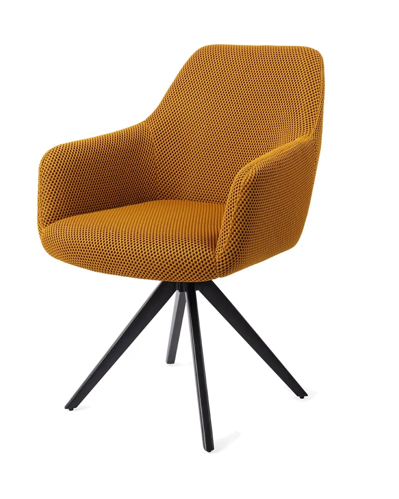 Hiroo Esszimmerstuhl von Jesper Home in Groovy Garam, Turn, Schwarz, Ansicht 3