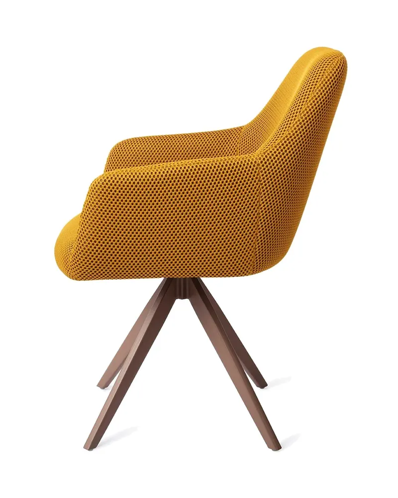 Hiroo Esszimmerstuhl von Jesper Home in Groovy Garam, Turn, Braun, Ansicht 2