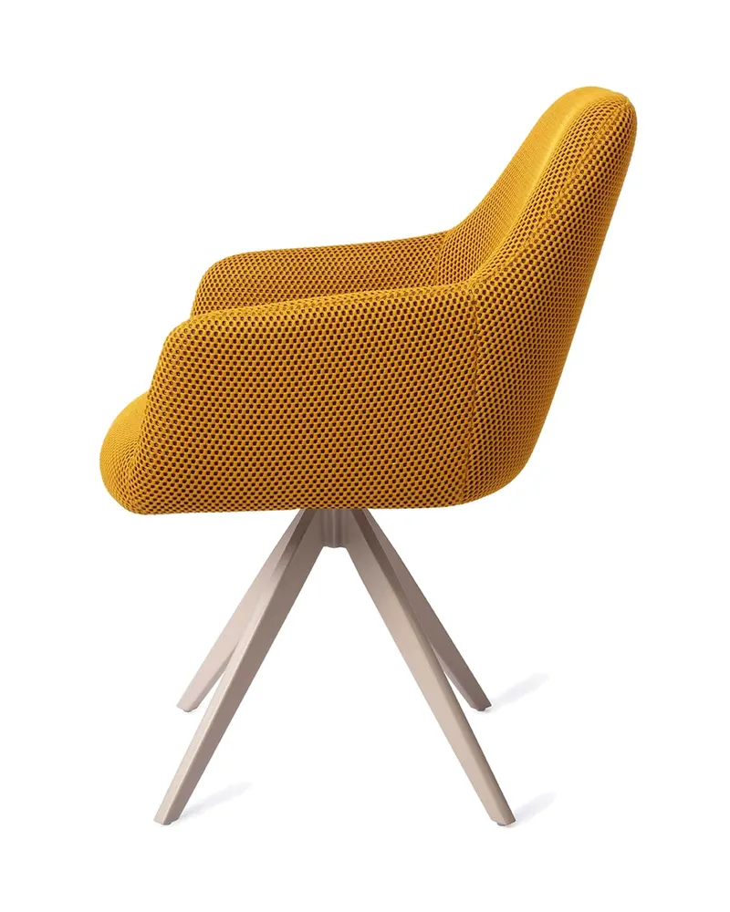 Hiroo Esszimmerstuhl von Jesper Home in Groovy Garam, Turn, Beige, Ansicht 2