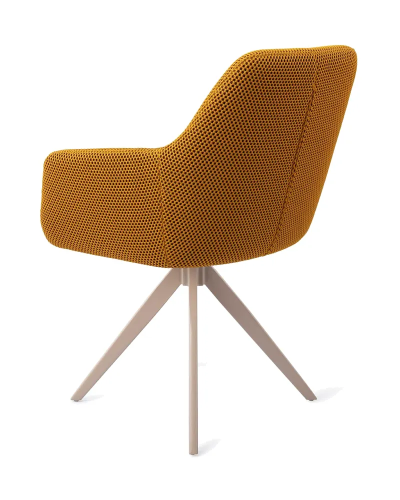 Hiroo Esszimmerstuhl von Jesper Home in Groovy Garam, Turn, Beige, Ansicht 4