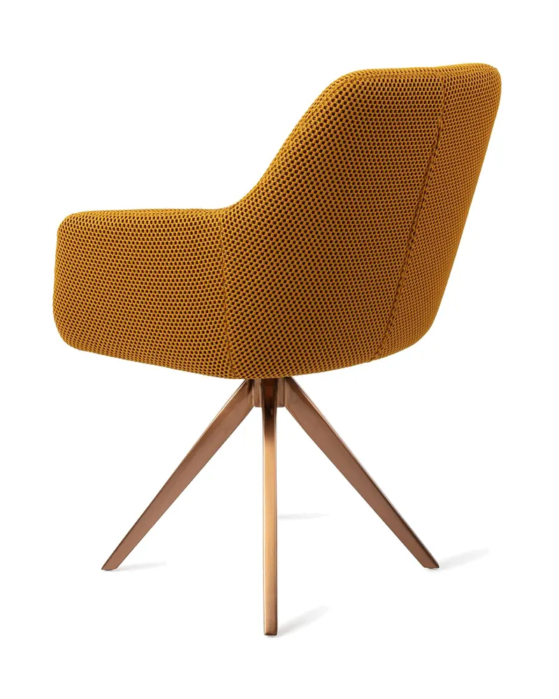 Hiroo Esszimmerstuhl von Jesper Home in Groovy Garam, Turn, Roségold, Ansicht 4