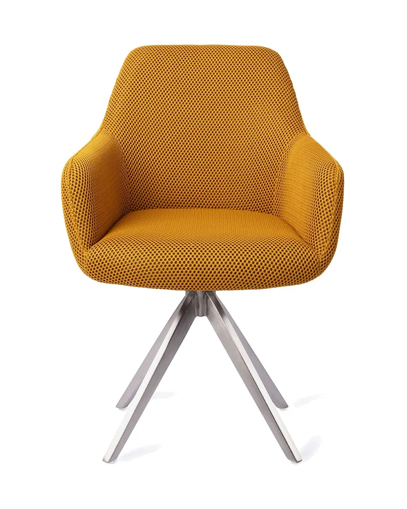 Hiroo Esszimmerstuhl von Jesper Home in Groovy Garam, Turn, Edelstahl, Ansicht 1