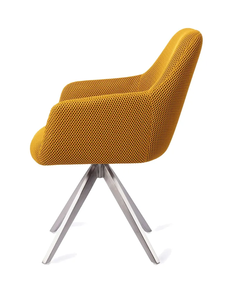 Hiroo Esszimmerstuhl von Jesper Home in Groovy Garam, Turn, Edelstahl, Ansicht 2