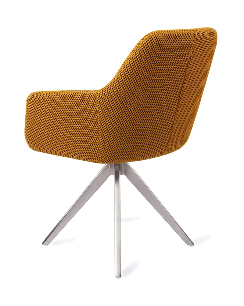 Hiroo Esszimmerstuhl von Jesper Home in Groovy Garam, Turn, Edelstahl, Ansicht 4