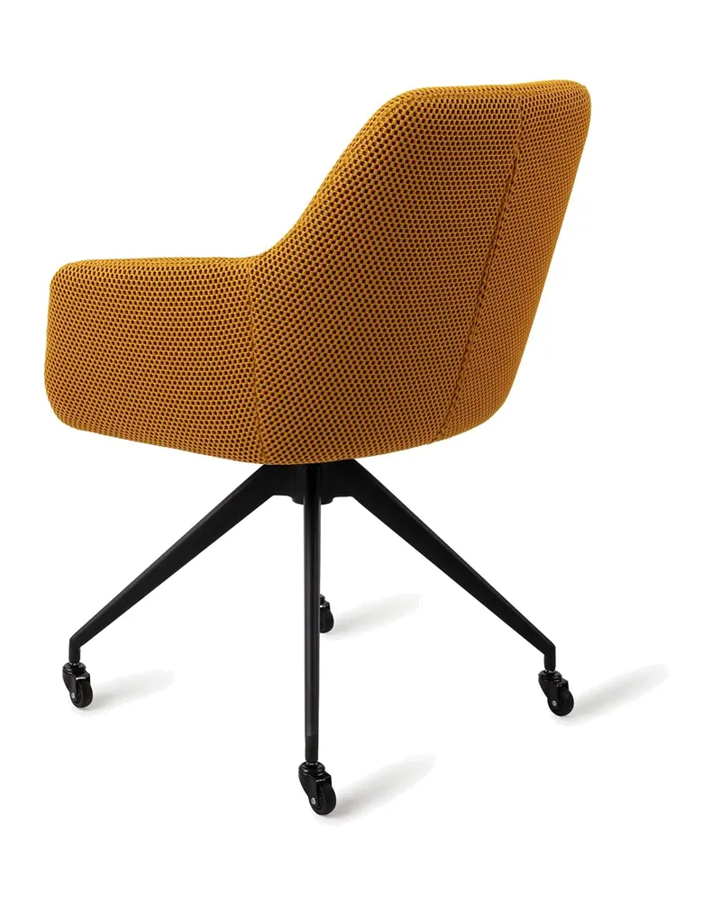 Hiroo Esszimmerstuhl von Jesper Home in Groovy Garam, Glide, Schwarz, Ansicht 4