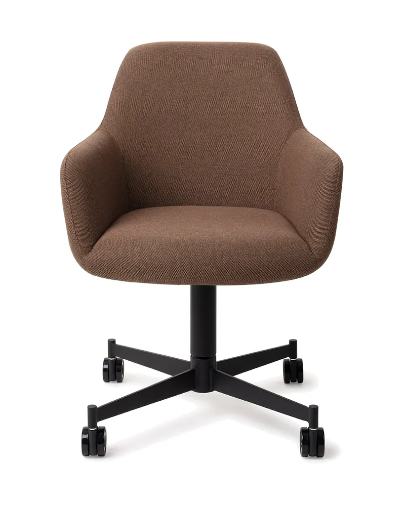 Hiroo Esszimmerstuhl von Jesper Home in Rustic Rye, Caster, Schwarz, Ansicht 1