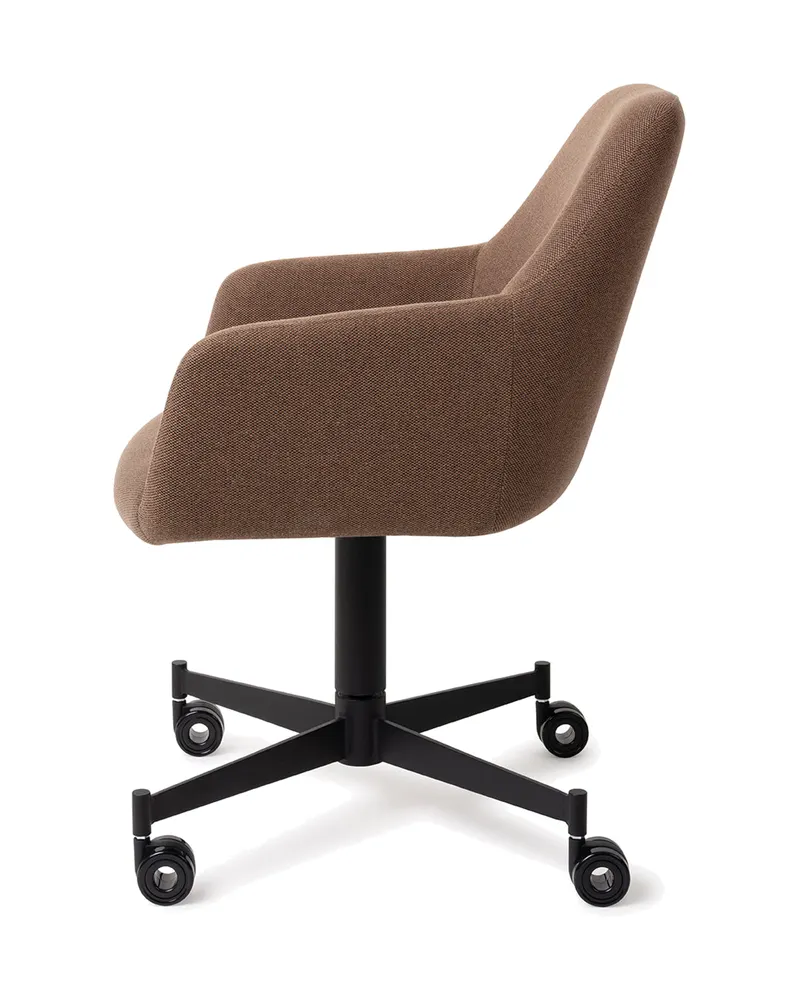 Hiroo Esszimmerstuhl von Jesper Home in Rustic Rye, Caster, Schwarz, Ansicht 2
