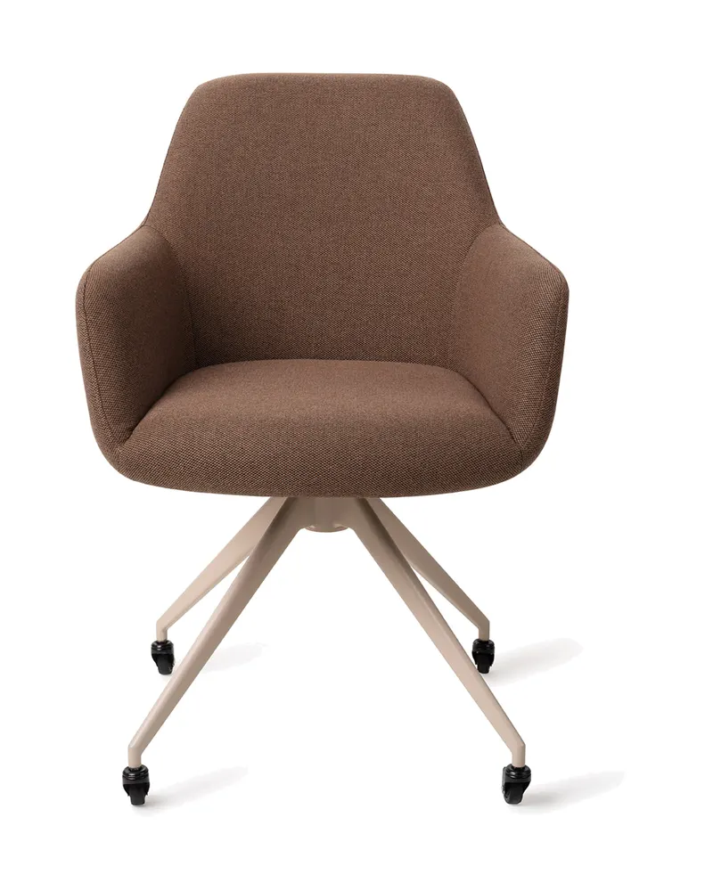 Hiroo Esszimmerstuhl von Jesper Home in Rustic Rye, Glide, Beige, Ansicht 1