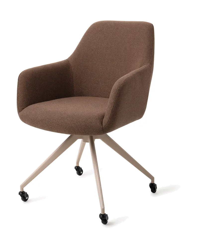 Hiroo Esszimmerstuhl von Jesper Home in Rustic Rye, Glide, Beige, Ansicht 3