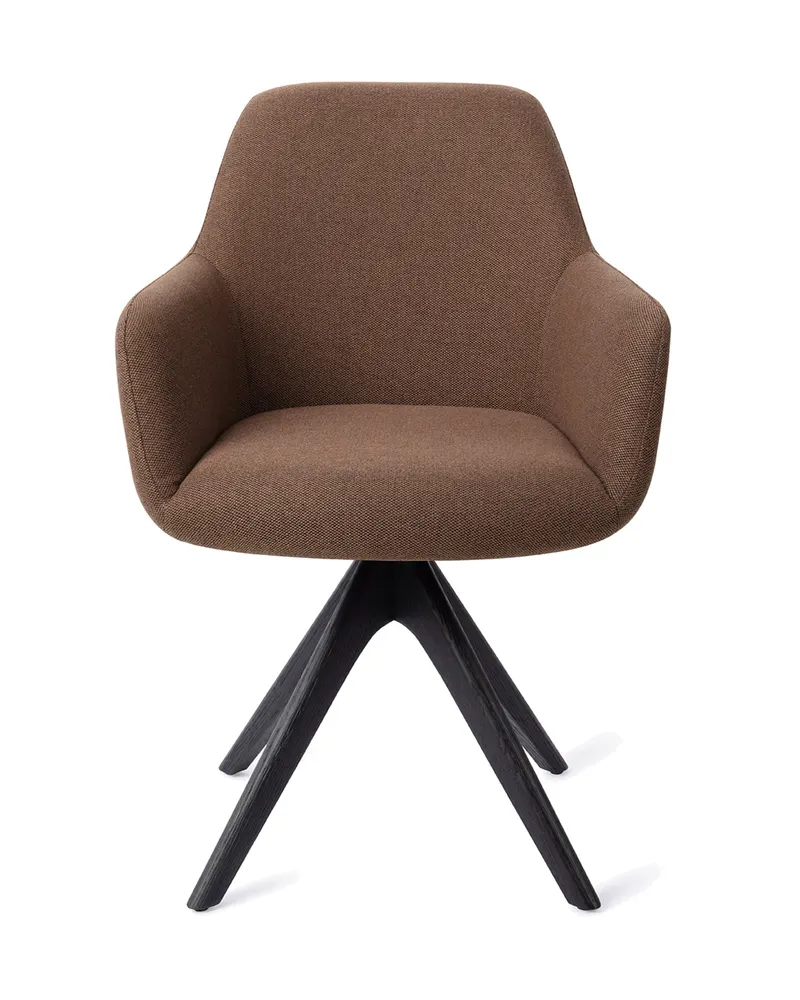 Hiroo Esszimmerstuhl von Jesper Home in Rustic Rye, Revolve Oak, Schwarz, Ansicht 1