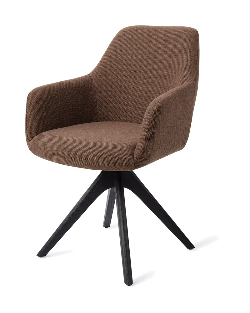 Hiroo Esszimmerstuhl von Jesper Home in Rustic Rye, Revolve Oak, Schwarz, Ansicht 3