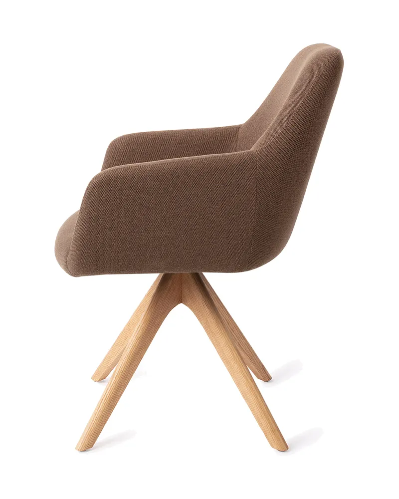 Hiroo Esszimmerstuhl von Jesper Home in Rustic Rye, Revolve Oak, Natur, Ansicht 2
