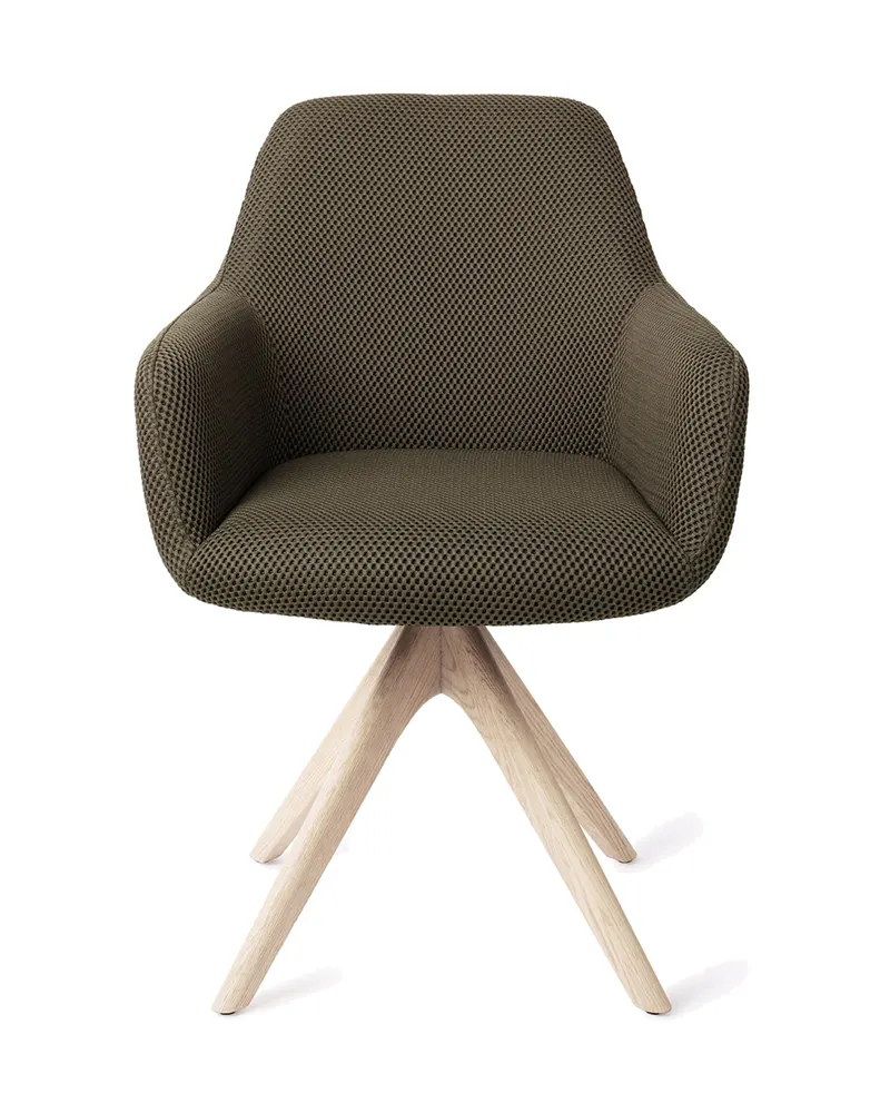 Hiroo Esszimmerstuhl von Jesper Home in Jungle Jewel, Revolve Oak, Gebleicht, Ansicht 1