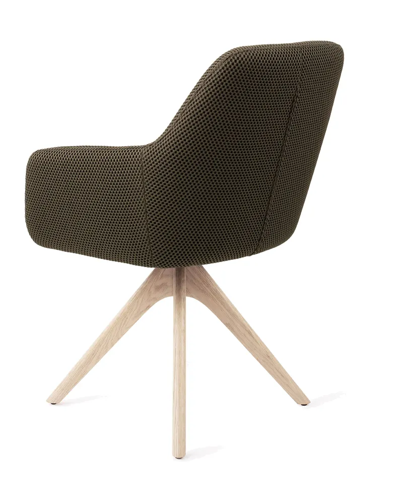 Hiroo Esszimmerstuhl von Jesper Home in Jungle Jewel, Revolve Oak, Gebleicht, Ansicht 4