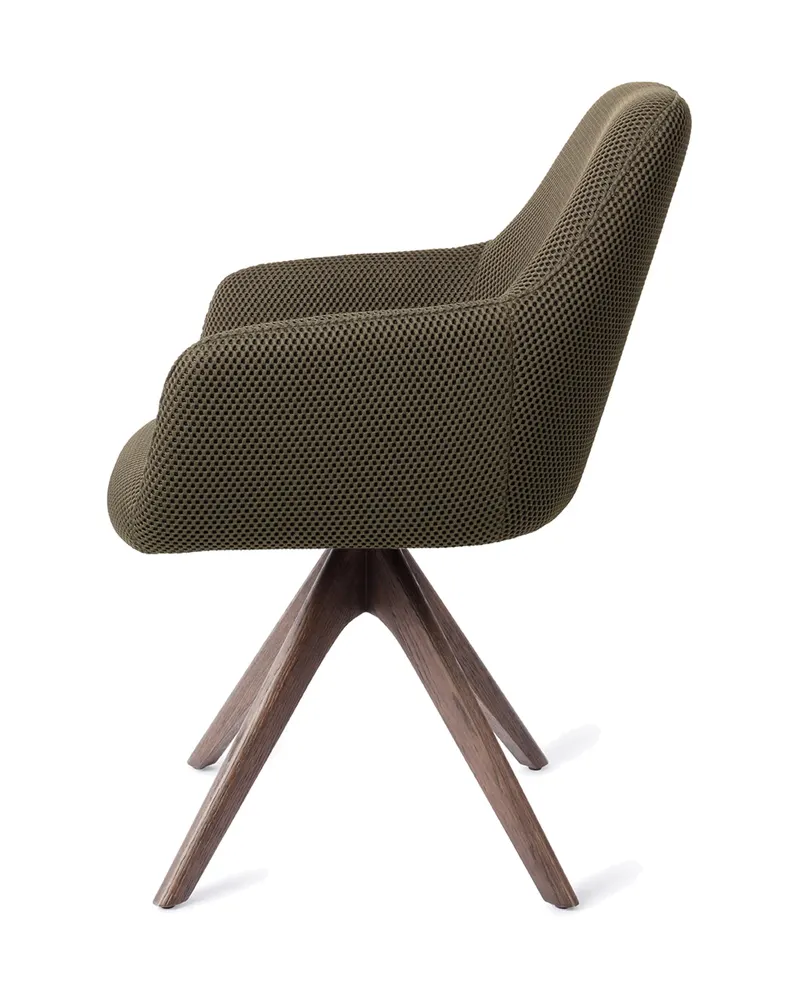 Hiroo Esszimmerstuhl von Jesper Home in Jungle Jewel, Revolve Oak, Walnuss, Ansicht 2