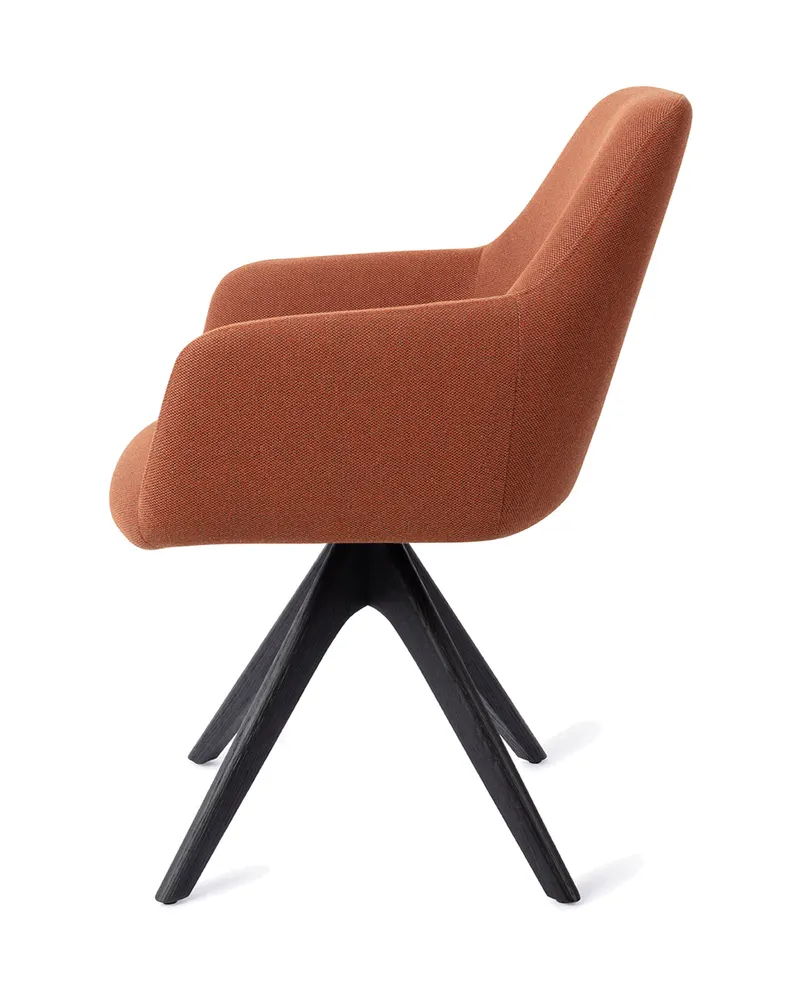 Hiroo Esszimmerstuhl von Jesper Home in Hearth Harmony, Revolve Oak, Schwarz, Ansicht 2